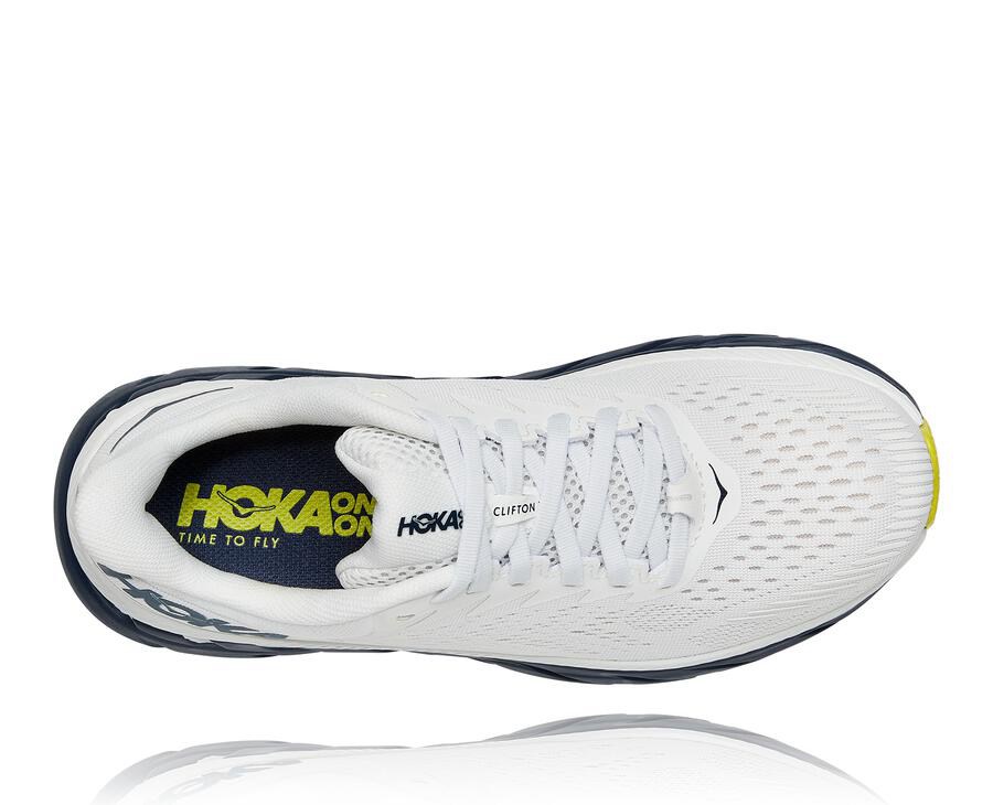 Hoka One One Koşu Ayakkabısı Kadın Beyaz/Siyah - Clifton 7 - JG4531978